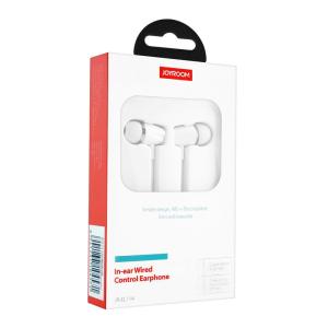 JOYROOM earphones με μικρόφωνο JR-EL114, 3.5mm, 1.2m, λευκά | Αξεσουάρ κινητών | elabstore.gr