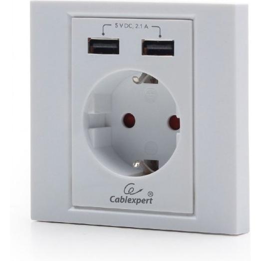 Cablexpert Μονή Εξωτερική Πρίζα Ρεύματος Ασφαλείας με 2 Θύρες USB Λευκή Βιδωτή | eLabstore.gr Cablexpert Μονή Εξωτερική Πρίζα Ρεύματος Ασφαλείας με 2 Θύρες USB Λευκή Βιδωτή - Image 2