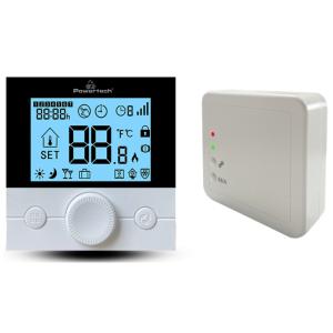 POWERTECH ψηφιακός θερμοστάτης χώρου PT-1048, αερίου, RF, Wi-Fi, μαύρος | Εργαλεία | elabstore.gr