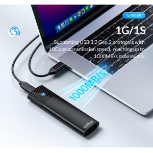 ORICO θήκη για Μ.2 & M.2 NVMe SSD PWM2-G2-BK-EP, 10Gbps, έως 4TB, μαύρη | Συνοδευτικά PC | elabstore.gr