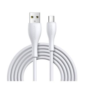 JOYROOM καλώδιο USB σε USB-C S-1030M8C με LED, 3A, 1m, λευκό | Καλώδια - Αντάπτορες | elabstore.gr