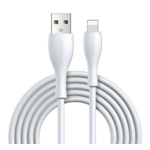 JOYROOM καλώδιο USB σε Lightning S-1030M8L με LED, 2.4A, 1m, λευκό | Αξεσουάρ κινητών | elabstore.gr