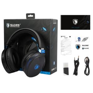 SADES gaming headset Warden I, wireless & wired. multiplatform BT, μαύρο | Συνοδευτικά PC | elabstore.gr