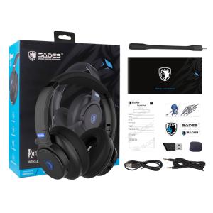 SADES gaming headset Runner, wireless & wired, multiplatform, BT, μαύρο | eLabstore.gr