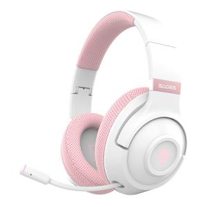 SADES gaming headset Whisper, wireless & wired, multiplatform, BT, ροζ | Συνοδευτικά PC | elabstore.gr