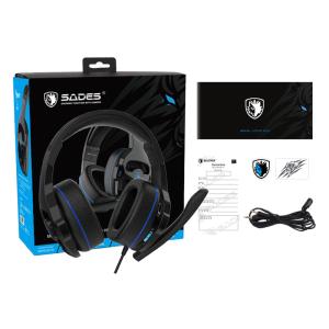 SADES gaming headset Ppower, 3.5mm, multiplatform, 50mm, 1.5m, μαύρο | Συνοδευτικά PC | elabstore.gr
