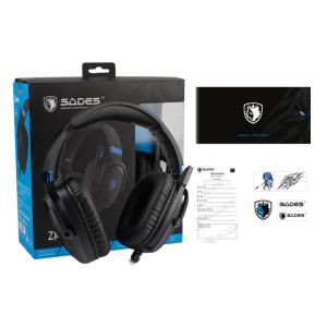SADES gaming headset Zpower, 3.5mm, multiplatform, 40mm, 1.2m, μαύρο | Συνοδευτικά PC | elabstore.gr