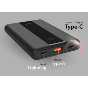 SILICON POWER power bank QP55, 10000mAh, USB & USB-C, 22.5W, LCD, μαύρο | Αξεσουάρ κινητών | elabstore.gr