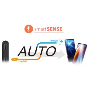 SILICON POWER power bank QP55, 10000mAh, USB & USB-C, 22.5W, LCD, μαύρο | Αξεσουάρ κινητών | elabstore.gr