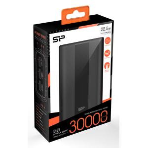 SILICON POWER power bank QX55, 30000mAh, 3x USB & USB-C, 22.5W, LCD | Αξεσουάρ κινητών | elabstore.gr