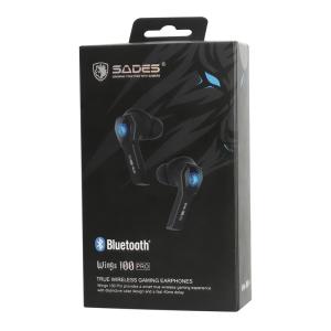 SADES gaming earphones Wings 100 Pro, θήκη φόρτισης True Wireless, μαύρα | eLabstore.gr
