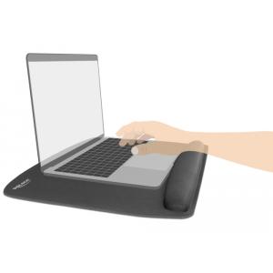 DELOCK mousepad για laptop με στήριγμα καρπού 12601, 320x420mm, μαύρο | Συνοδευτικά PC | elabstore.gr