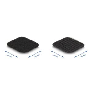DELOCK αυτοκόλλητα τύπου Velcro 19106 σε ρολό 3m, 45x50mm, μαύρο | Εργαλεία | elabstore.gr