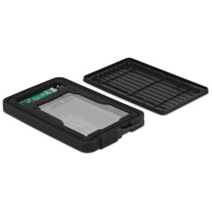 DELOCK θήκη για 2.5" SATA HDD/SSD 42625, 6Gbps, IP66, μαύρη | Συνοδευτικά PC | elabstore.gr