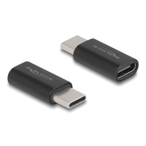 DELOCK αντάπτορας USB-C 60034, αρσενικό σε θηλυκό, 10Gbps, μαύρος | Καλώδια - Αντάπτορες | elabstore.gr