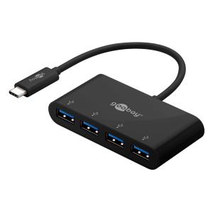 GOOBAY USB hub 61073, 4x USB 3.0 θύρες, 5Gbps, μαύρο | Συνοδευτικά PC | elabstore.gr