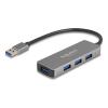 DELOCK USB hub 63171, 4x USB 3.2 Gen 1 θύρες, 5Gbps, γκρι | Συνοδευτικά PC | elabstore.gr
