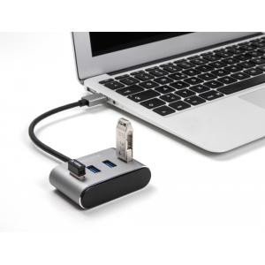DELOCK USB hub 63190, 4x USB 3.2 Gen 1 θύρες, 5Gbps, γκρι | Συνοδευτικά PC | elabstore.gr
