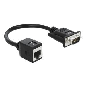 DELOCK καλώδιο D-Sub 9-pin σε RJ45 63999, 20cm, μαύρο | Καλώδια - Αντάπτορες | elabstore.gr