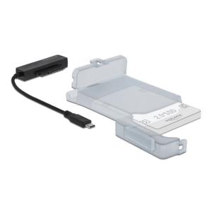 DELOCK αντάπτορας USB-C σε SATA 64084 με θήκη για 2.5" HDD/SSD, 6Gbps | Συνοδευτικά PC | elabstore.gr