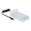 DELOCK αντάπτορας USB-C σε SATA 64084 με θήκη για 2.5" HDD/SSD, 6Gbps | Συνοδευτικά PC | elabstore.gr