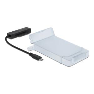 DELOCK αντάπτορας USB-C σε SATA 64084 με θήκη για 2.5" HDD/SSD, 6Gbps | Συνοδευτικά PC | elabstore.gr