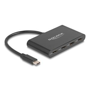 DELOCK USB-C hub 64129, 4x USB-C θύρες, 10 Gbps, 10 watt, γκρι | Συνοδευτικά PC | elabstore.gr