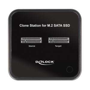DELOCK docking station 64178, clone function, 2x M.2 SSD, 6Gbps, μαύρο | Συνοδευτικά PC | elabstore.gr