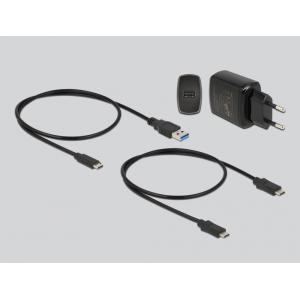 DELOCK docking station 64178, clone function, 2x M.2 SSD, 6Gbps, μαύρο | Συνοδευτικά PC | elabstore.gr