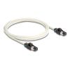 DELOCK καλώδιο S/FTP Cat.6A 80170 περιστρεφόμενα clips, 30AWG, 2m, λευκό | Καλώδια - Αντάπτορες | elabstore.gr