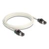 DELOCK καλώδιο S/FTP Cat.6A 80171 περιστρεφόμενα clips, 30AWG, 3m, λευκό | Καλώδια - Αντάπτορες | elabstore.gr