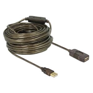 DELOCK καλώδιο USB 2.0 αρσενικό σε θηλυκό 82690, 480Mbps, 20m, μαύρο | Καλώδια - Αντάπτορες | elabstore.gr