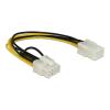 DELOCK καλώδιο PCI Express 6-pin σε PCI Express 8-pin 83775, 20cm | Καλώδια - Αντάπτορες | elabstore.gr