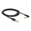 DELOCK καλώδιο 3.5mm 85613, γωνιακό, 24AWG, gold plated, 2m, μαύρο | Καλώδια - Αντάπτορες | elabstore.gr