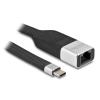 DELOCK καλώδιο USB-C σε RJ45 86936, 10/100/1000Mbps, 15cm, μαύρο | Δικτυακά | elabstore.gr