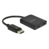 DELOCK splitter DisplayPort σε 2x DisplayPort 87768, Dual Mode, MST, 4K | Καλώδια - Αντάπτορες | elabstore.gr