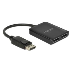 DELOCK splitter DisplayPort σε 2x DisplayPort 87768, Dual Mode, MST, 4K | Καλώδια - Αντάπτορες | elabstore.gr