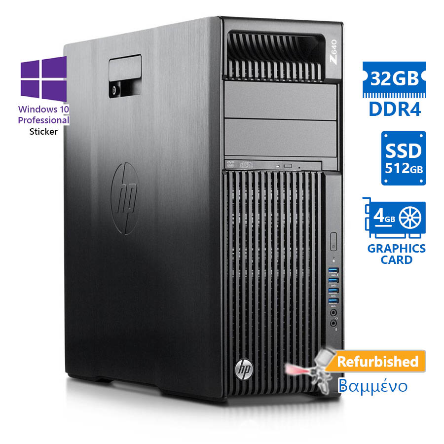 HP Z640 Tower Xeon E5-2630v3(8-Cores)/ 32GB DDR4/ 512GB SSD/ Nvidia 4GB/ No ODD/ 10P Grade A+ Workstation | eLabstore.gr HP Z640 Tower Xeon E5-2630v3(8-Cores)/32GB DDR4/512GB SSD/Nvidia 4GB/No ODD/10P Grade A+ Workstation | Refurbished | elabstore.gr