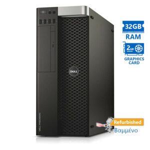 Dell Precision T7600 Tower Xeon E5-2630(6-Cores)/32GB DDR3/1TB/Nvidia 2GB/DVD/Grade A+ Workstation R | Refurbished | elabstore.gr