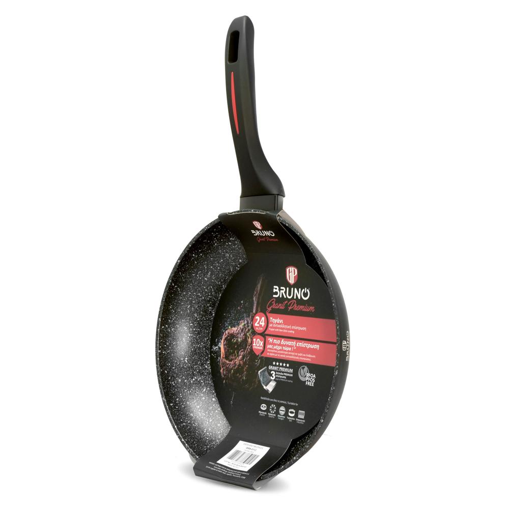 BRUNO τηγάνι Granit Premium BRN-0112 με αντικολλητική επίστρωση, 24cm | eLabstore.gr BRUNO BRN-0117 Ψηστιέρα 28x28εκ. με αντικολλητική επίστρωση “Granit Premium” | Οικιακά Είδη κουζίνας | elabstore.gr