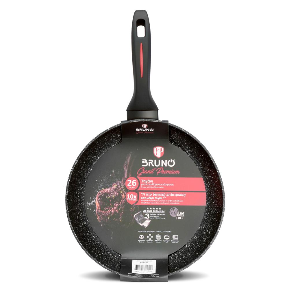 BRUNO τηγάνι Granit Premium BRN-0113 με αντικολλητική επίστρωση, 26cm | eLabstore.gr BRUNO τηγάνι Granit Premium BRN-0113 με αντικολλητική επίστρωση, 26cm | Οικιακός εξοπλισμός | elabstore.gr