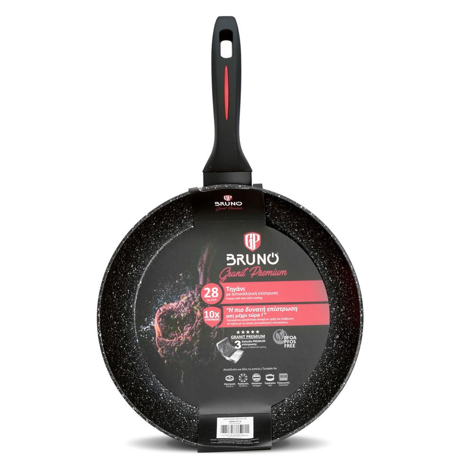 BRUNO τηγάνι Granit Premium BRN-0114 με αντικολλητική επίστρωση, 28cm | eLabstore.gr BRUNO τηγάνι Granit Premium BRN-0114 με αντικολλητική επίστρωση, 28cm | Οικιακός εξοπλισμός | elabstore.gr