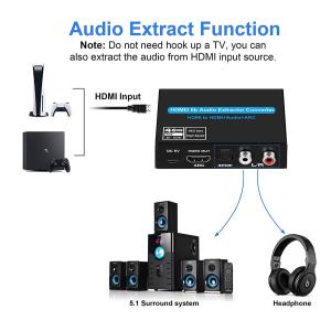 POWERTECH converter CAB-H154 από HDMI σε HDMI, 3.5mm & 2x RCA, 4K | Καλώδια - Αντάπτορες | elabstore.gr