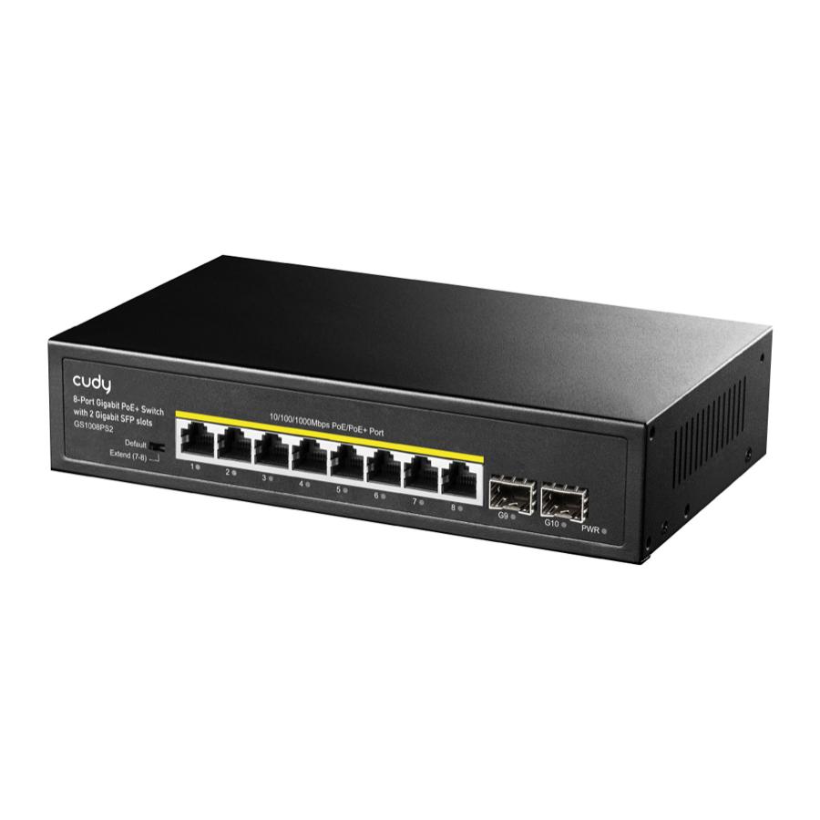 CUDY PoE+ switch GS1008PS2, 8-port PoE+, 2x SFP, 120W, V1.0 | eLabstore.gr CUDY PoE+ switch GS1008PS2, 8-port PoE+, 2x SFP, 120W, V1.0 | Δικτυακά | elabstore.gr
