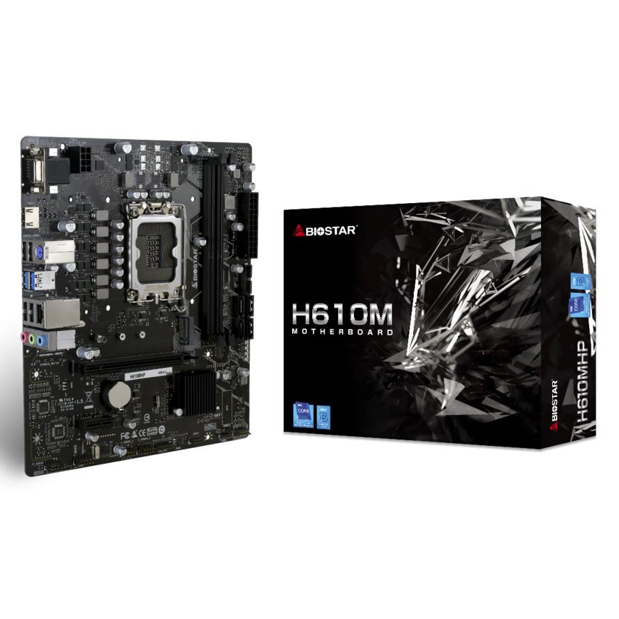BIOSTAR μητρική H610MHP, 2x DDR4, s1700, USB 3.2, uATX, GbE, Ver. 6.1 | eLabstore.gr BIOSTAR μητρική H610MHP, 2x DDR4, s1700, USB 3.2, uATX, GbE, Ver. 6.1 | PC & Αναβάθμιση | elabstore.gr