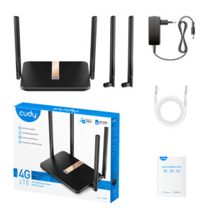 CUDY router LT500D, 4G LTE, AC1200 Dual Band, 4x Ethernet ports, V2.0 | Δικτυακά | elabstore.gr