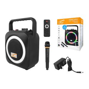LTC φορητό ηχείο LXPA100 με μικρόφωνο, 15W RMS, BT/TF/USB/AUX, FM, μαύρο | Εικόνα & Ήχος | elabstore.gr