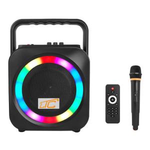 LTC φορητό ηχείο LXPA100 με μικρόφωνο, 15W RMS, BT/TF/USB/AUX, FM, μαύρο | Εικόνα & Ήχος | elabstore.gr