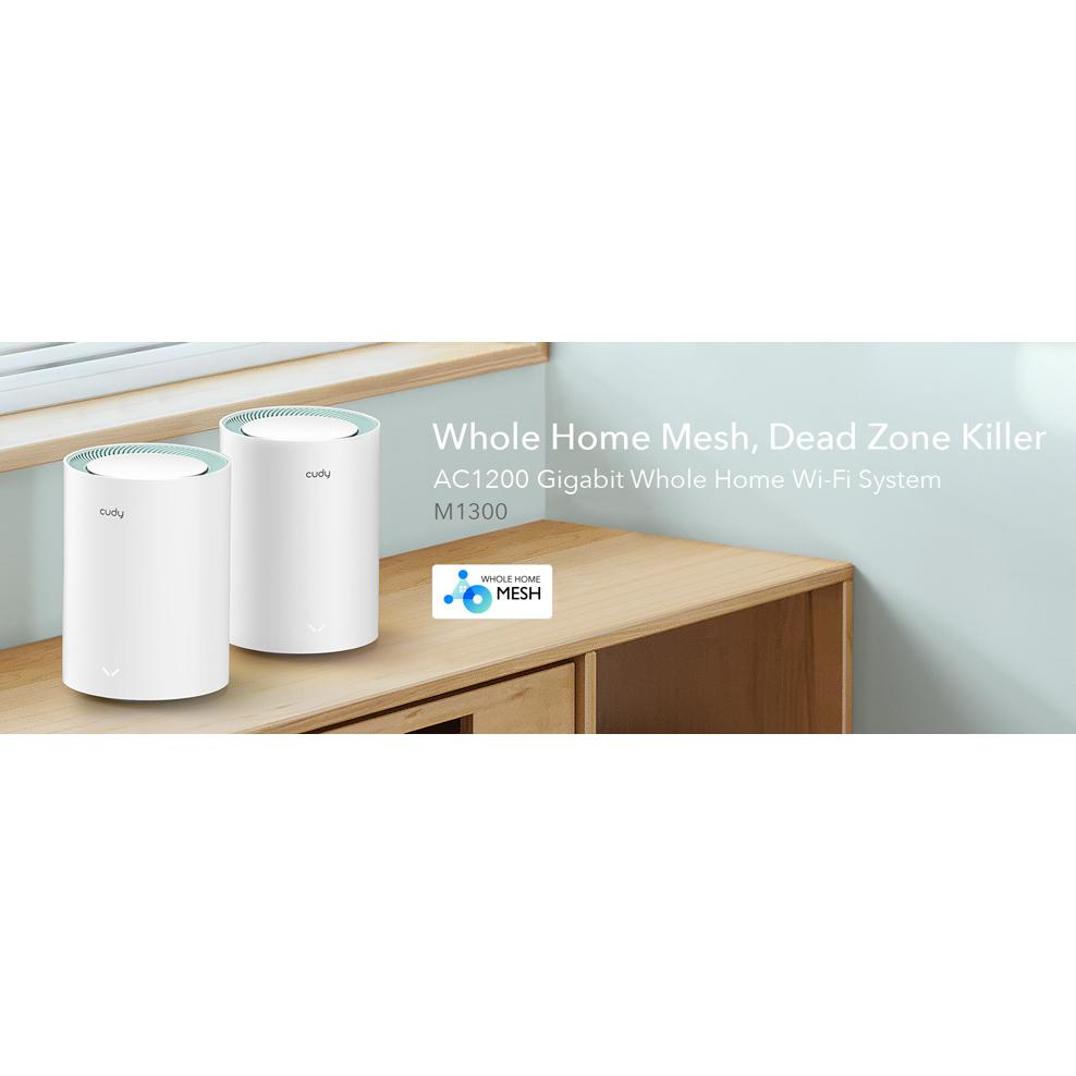 CUDY Wi-Fi mesh system M1300, AC1200, gigabit, dual band, V2.0, 2τμχ | eLabstore.gr CUDY Wi-Fi mesh system M1300, AC1200, gigabit, dual band, V2.0, 2τμχ | Δικτυακά | elabstore.gr