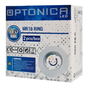 OPTONICA μεταλλικό πλαίσιο spot για MR16 5171, χωνευτό, 82x25mm, 2τμχ | eLabstore.gr OPTONICA μεταλλικό πλαίσιο spot για MR16 5171, χωνευτό, 82x25mm, 2τμχ | Φωτισμός | elabstore.gr